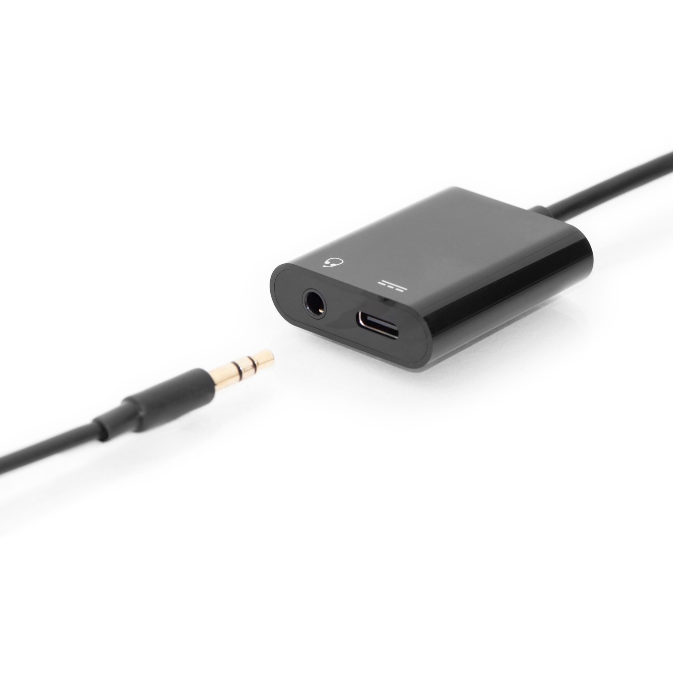 DIGITUS USB-C to USB-C + 3.5mm Audio Hub Cable 0.2m - Black — Buy in Cyprus with Fast Delivery