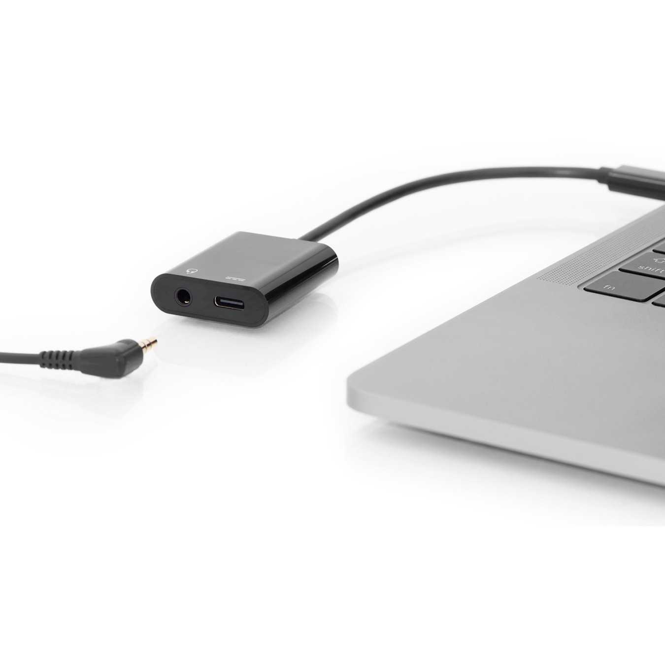 DIGITUS USB-C to USB-C + 3.5mm Audio Hub Cable 0.2m - Black — Buy in Cyprus with Fast Delivery