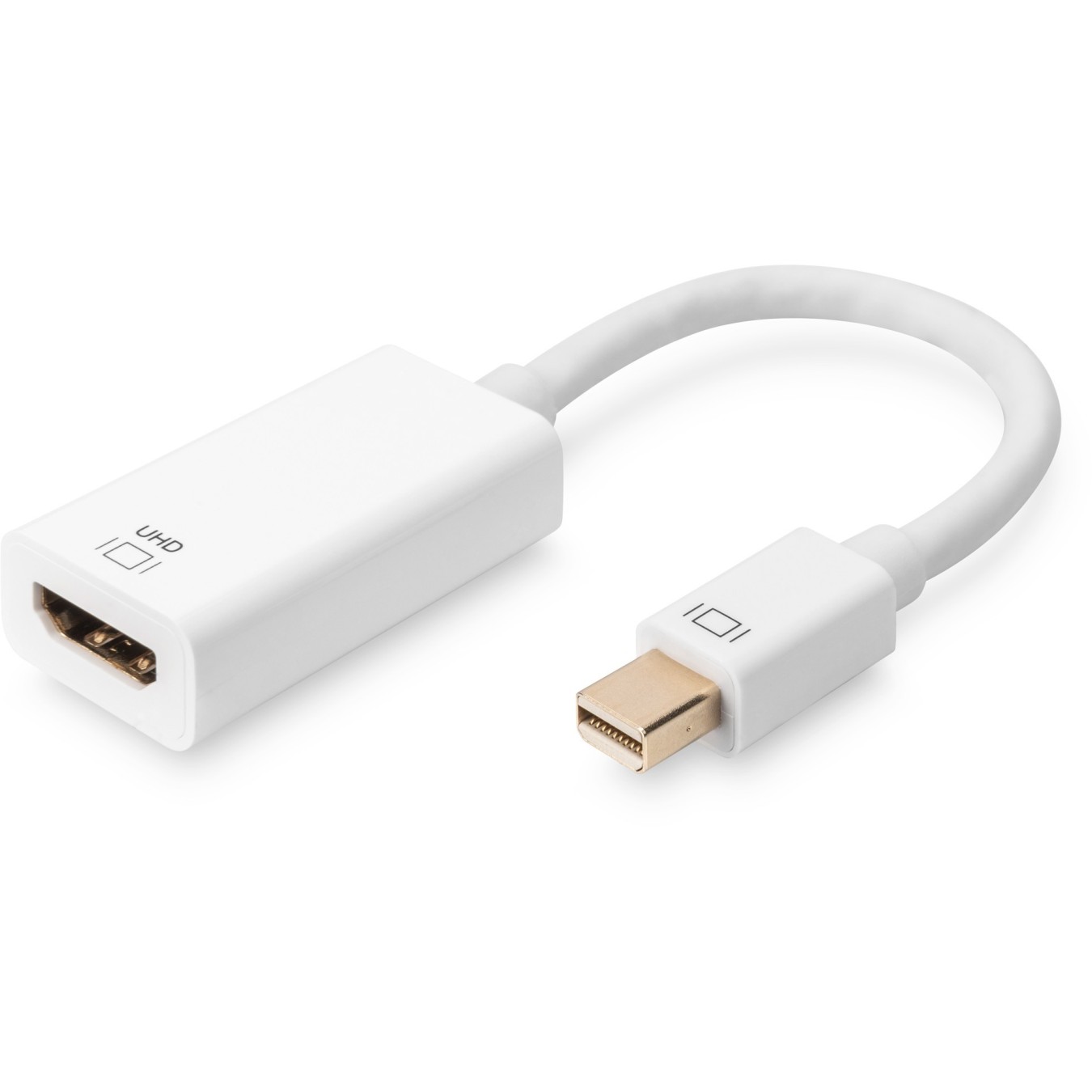 DIGITUS Active Mini DisplayPort to HDMI Adapter - 0.2 m - White — Buy in Cyprus with Fast Delivery