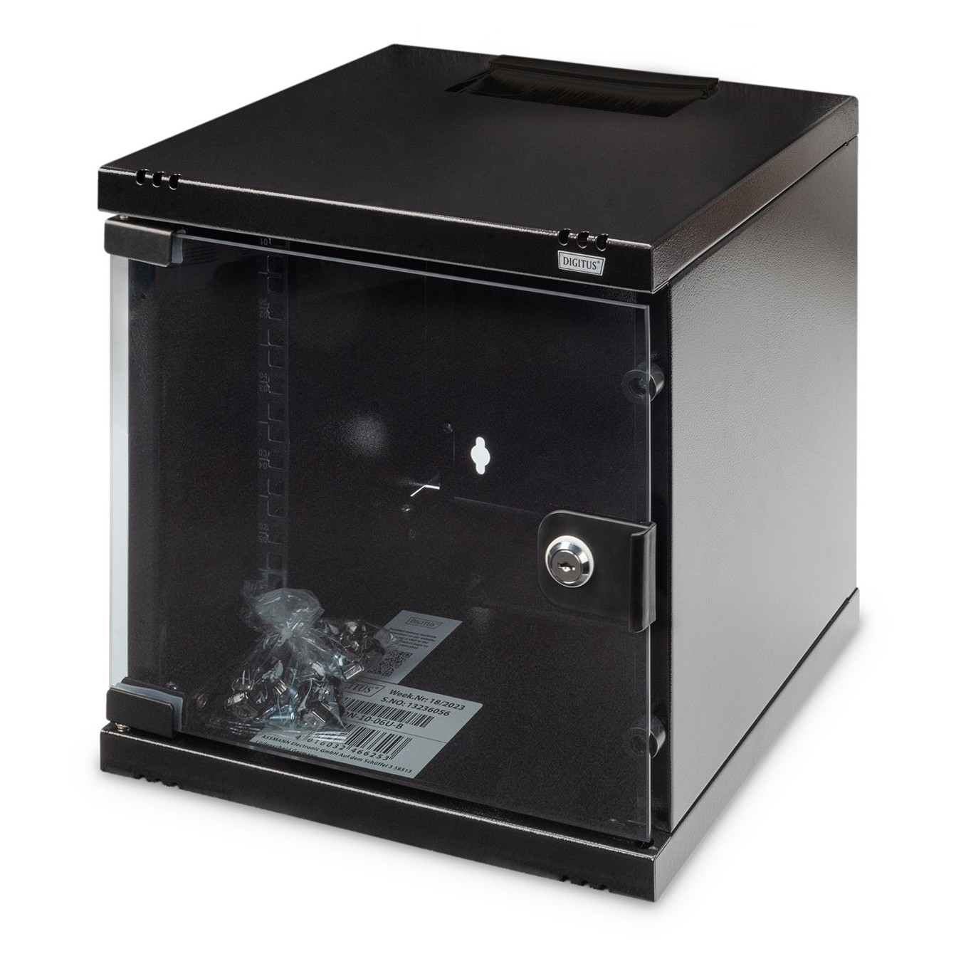 DIGITUS Wall-Mounted Rack Enclosure - 6U, 312x300 mm, Black — Buy in Cyprus with Fast Delivery