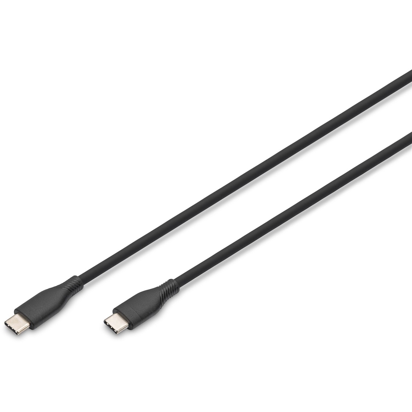 DIGITUS USB 2.0 USB-C to USB-C Cable - Silicone, Black, 2 m — Buy in Cyprus with Fast Delivery