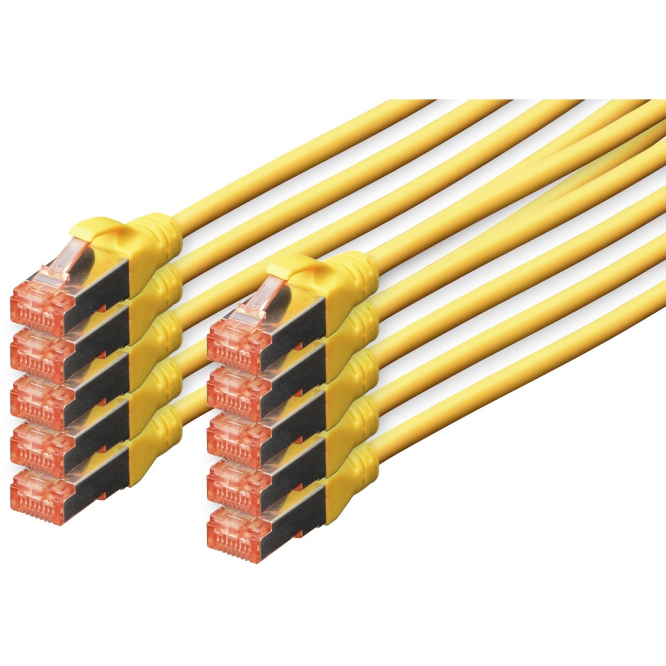 DIGITUS Cat6 S/FTP Patch Cable - 2 m - Yellow - 10 pcs — Buy in Cyprus with Fast Delivery