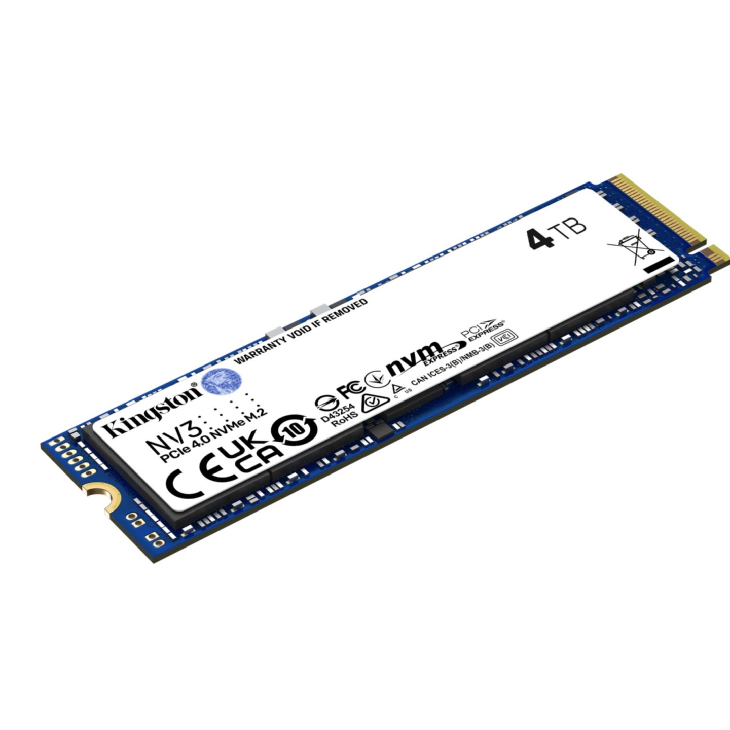 Kingston NV3 4TB M.2 NVMe SSD - PCIe Gen4 x4 6000/5000 MB/s - SNV3S/4000G (Boxed) — Buy in Cyprus with Fast Delivery