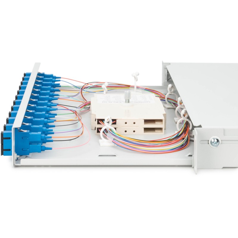 Buy Digitus Fiber Optic Splice Box 1U 12x SC OS2 Grey - Box - (Grey, Steel, OS2) in Cyprus, Nicosia, Limassol, Larnaka, Pafos