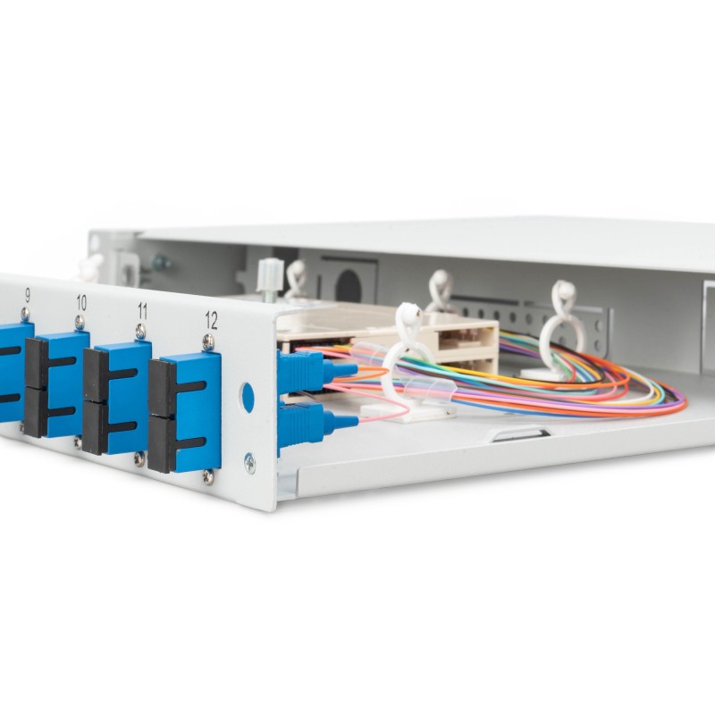 Buy Digitus Fiber Optic Splice Box 1U 12x SC OS2 Grey - Box - (Grey, Steel, OS2) in Cyprus, Nicosia, Limassol, Larnaka, Pafos