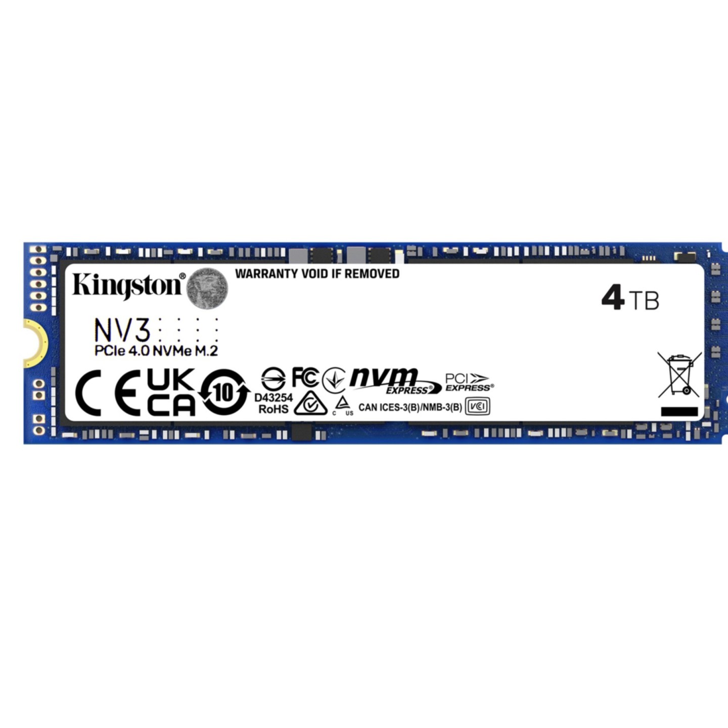 Kingston NV3 4TB M.2 NVMe SSD - PCIe Gen4 x4 6000/5000 MB/s - SNV3S/4000G (Boxed) — Buy in Cyprus with Fast Delivery