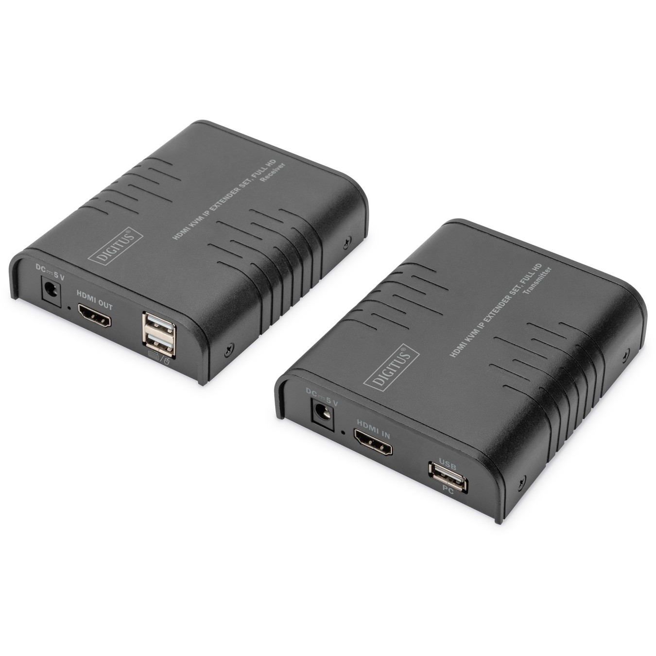 DIGITUS HDMI KVM IP Extender Set - Full HD 1080p60, Remote Display & Keyboard/Mouse over IP — Buy in Cyprus with Fast Delivery