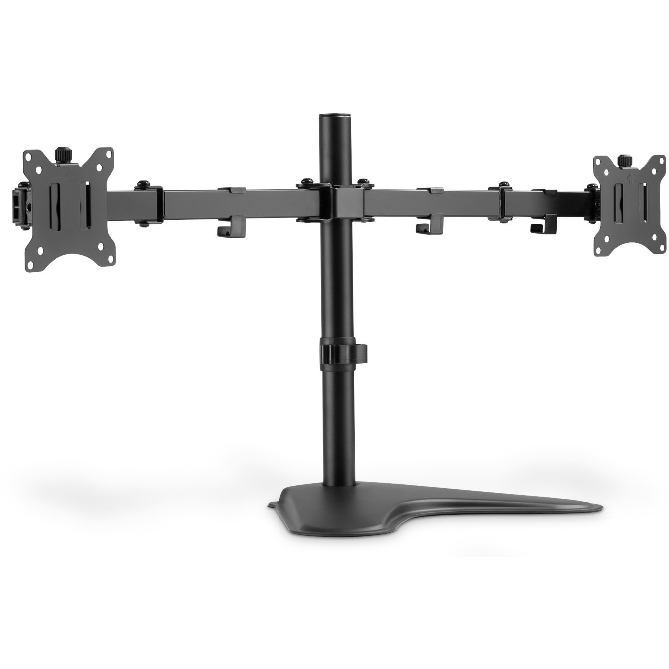 Monitor Desk Mount for 2 Monitors - DA-90401 - Dual Arm, 15-32 inch, 8 kg/arm, Freestanding Base, Black