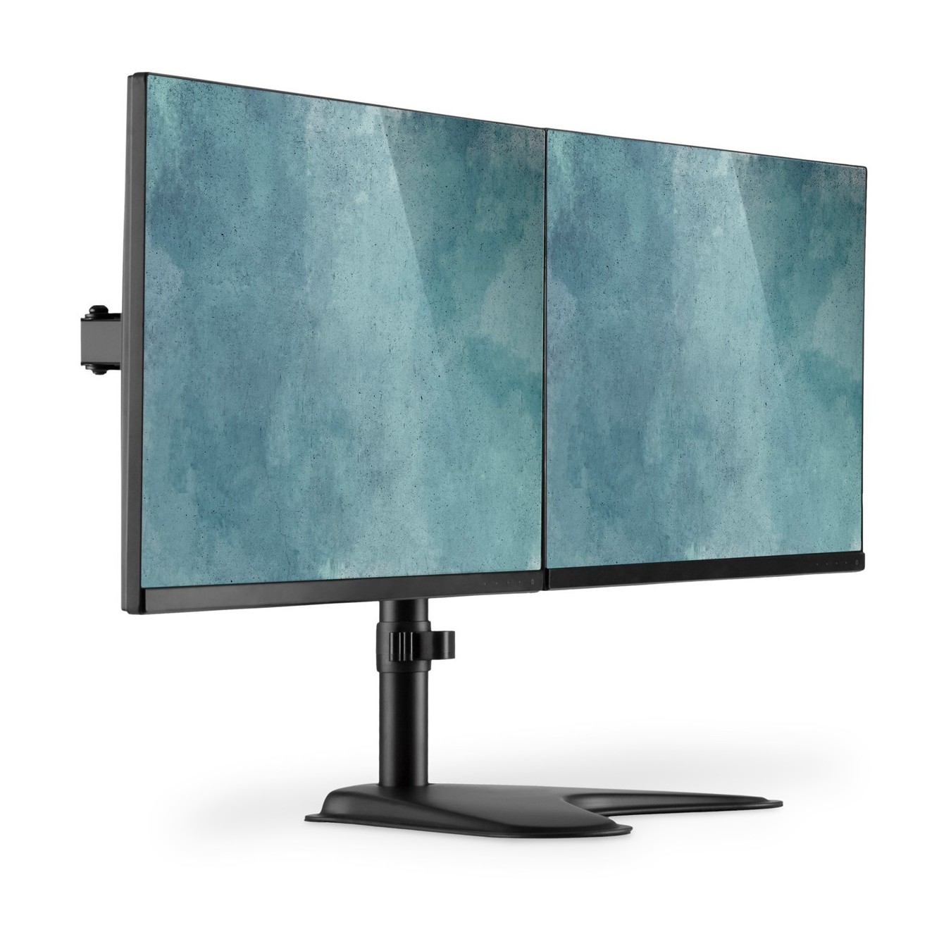 Monitor Desk Mount for 2 Monitors - DA-90401 - Dual Arm, 15-32 inch, 8 kg/arm, Freestanding Base, Black