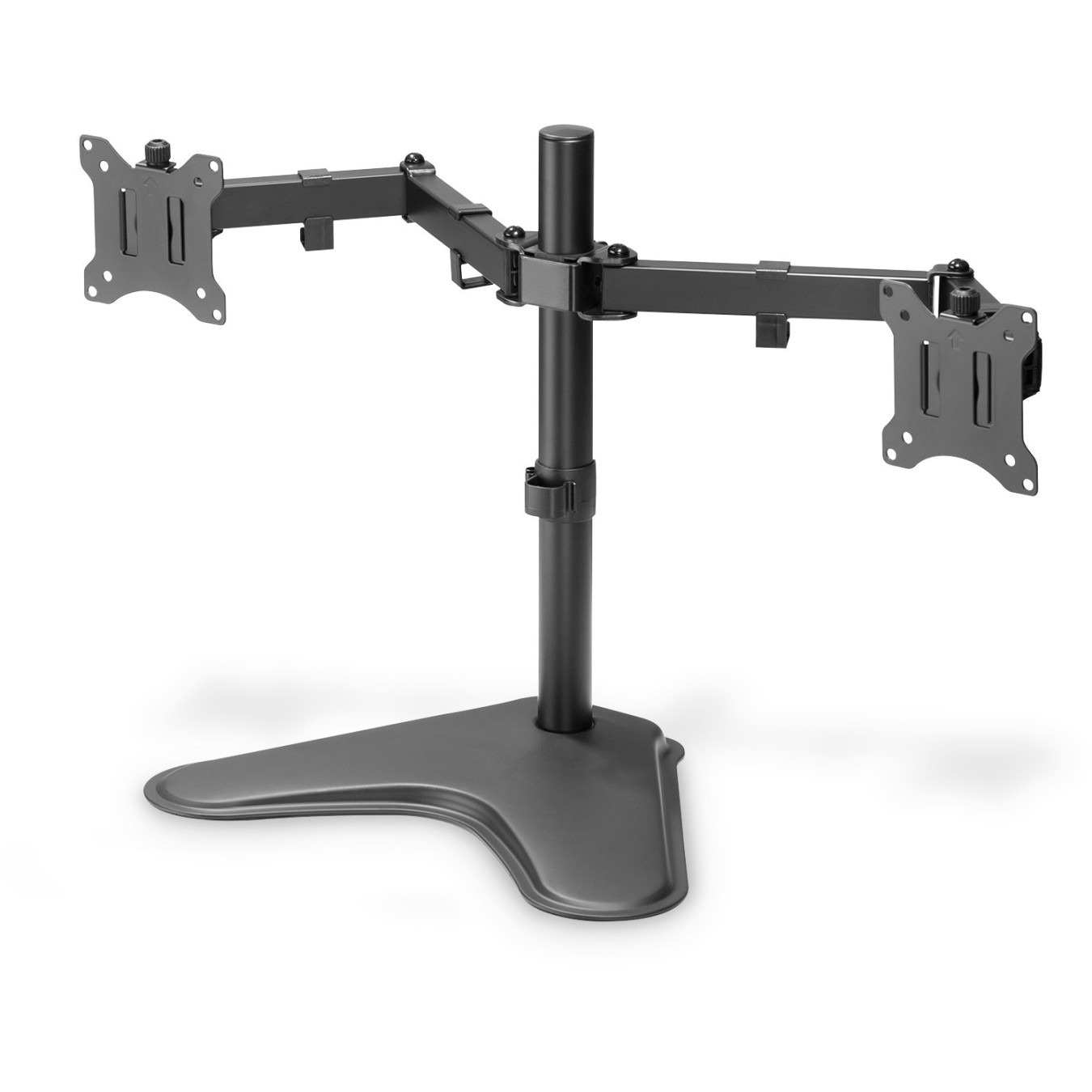 Monitor Desk Mount for 2 Monitors - DA-90401 - Dual Arm, 15-32 inch, 8 kg/arm, Freestanding Base, Black