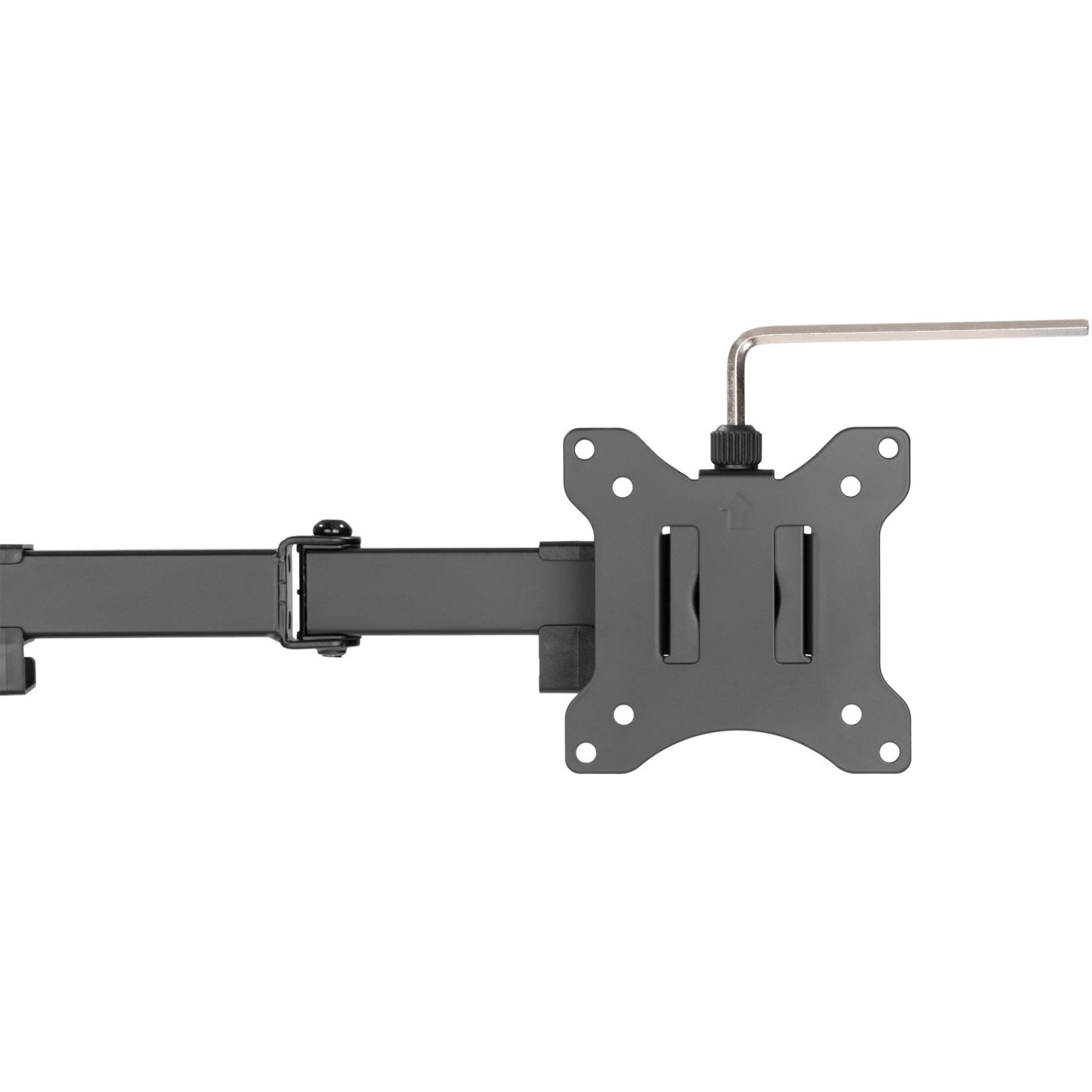 Monitor Desk Mount for 2 Monitors - DA-90401 - Dual Arm, 15-32 inch, 8 kg/arm, Freestanding Base, Black