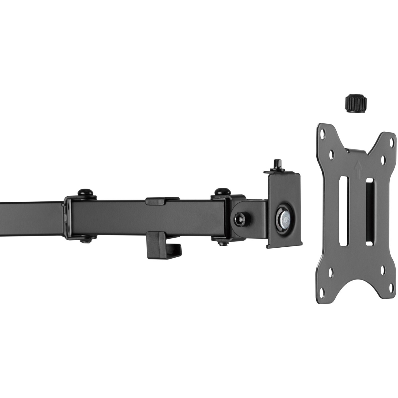 Monitor Desk Mount for 2 Monitors - DA-90401 - Dual Arm, 15-32 inch, 8 kg/arm, Freestanding Base, Black