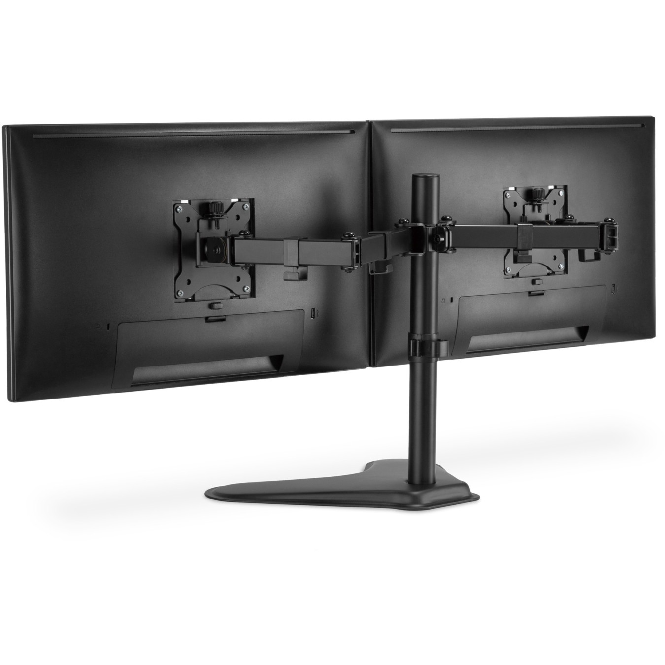 Monitor Desk Mount for 2 Monitors - DA-90401 - Dual Arm, 15-32 inch, 8 kg/arm, Freestanding Base, Black