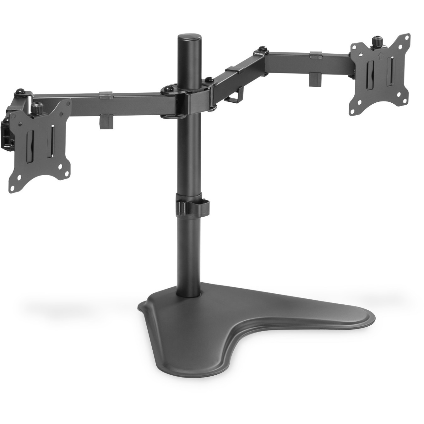 Monitor Desk Mount for 2 Monitors - DA-90401 - Dual Arm, 15-32 inch, 8 kg/arm, Freestanding Base, Black