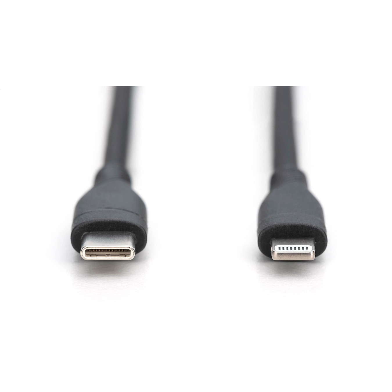 DIGITUS USB-C to Lightning Cable - USB 2.0 - Silicone - 2m - MFI - Black — Buy in Cyprus with Fast Delivery