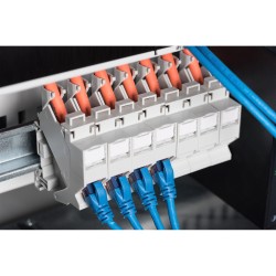 Buy Digitus DIN Rail Keystone Module Adapter IP20 Labeling - White, RJ-45 in Cyprus, Nicosia, Limassol, Larnaka, Pafos