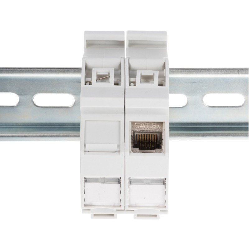 Buy Digitus DIN Rail Keystone Module Adapter IP20 Labeling - White, RJ-45 in Cyprus, Nicosia, Limassol, Larnaka, Pafos