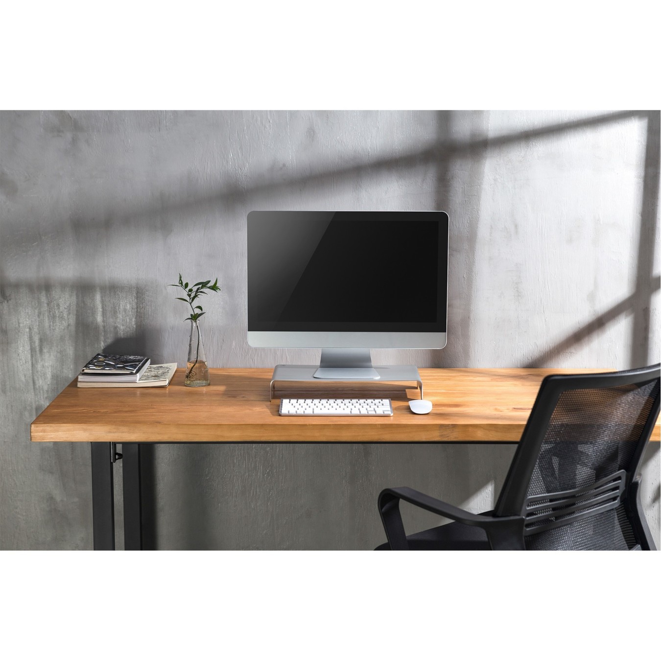 Digitus Aluminium Monitor Riser - Characteristics (Silver, 32-inch, 400x210x63 mm footprint, 10 kg capacity)