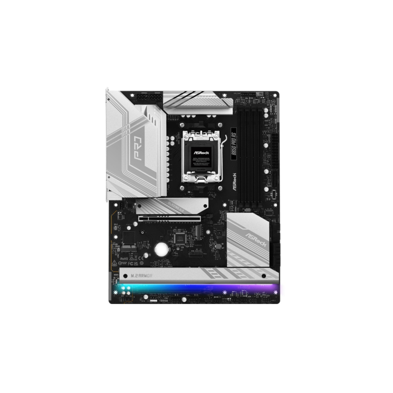 ASRock B850 Pro RS - AM5 ATX Motherboard - DDR5, 4x DIMM (256GB), PCIe 4/5, 2.5Gb LAN, M.2 & SATA