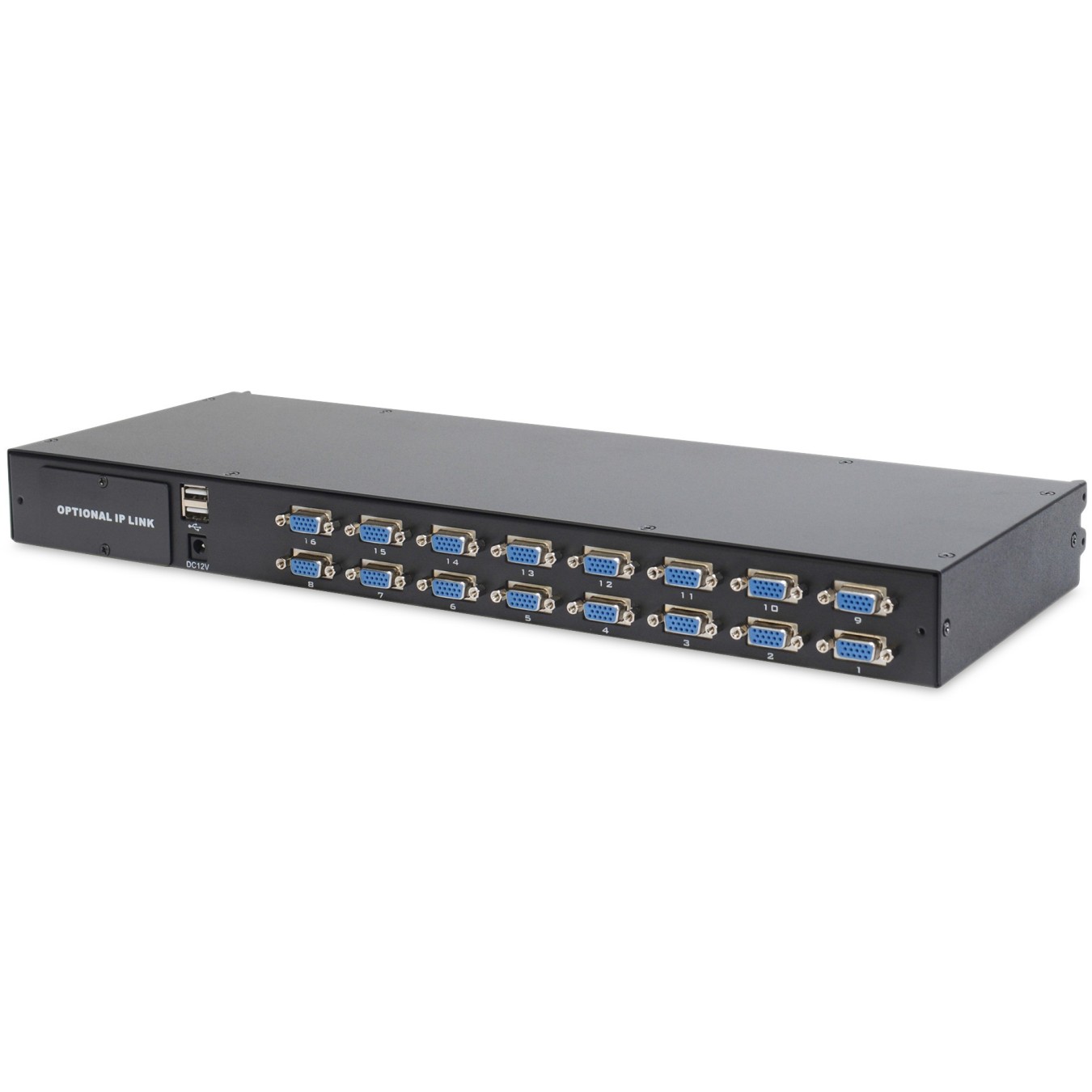 DIGITUS 19" KVM Console TFT - 1U, 16-Port VGA, Black German QWERTZ Keyboard — Buy in Cyprus with Fast Delivery