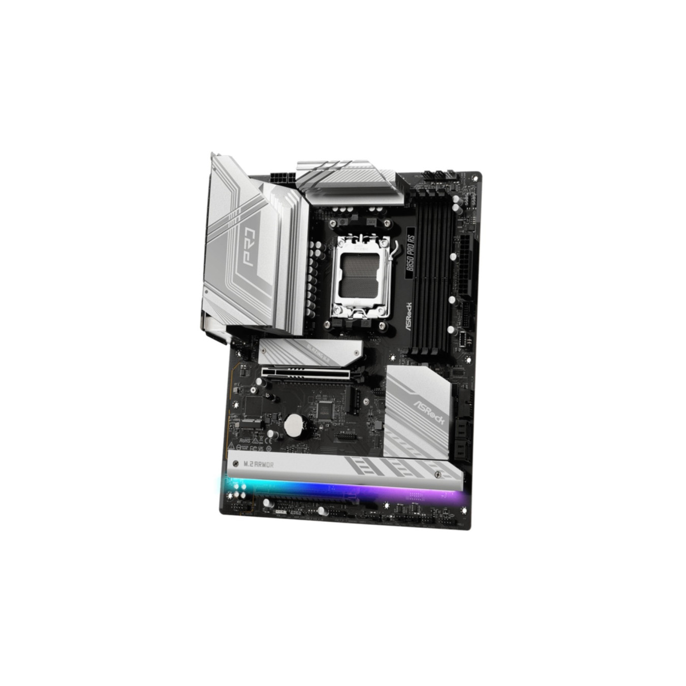 ASRock B850 Pro RS - AM5 ATX Motherboard - DDR5, 4x DIMM (256GB), PCIe 4/5, 2.5Gb LAN, M.2 & SATA