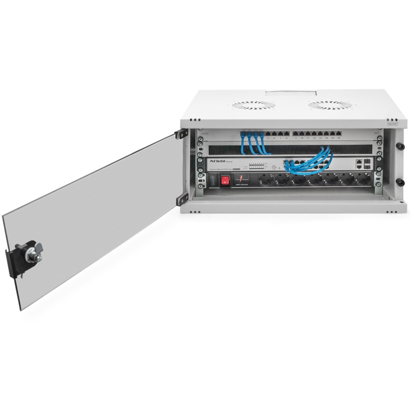 DIGITUS SOHO 4U Wall Mount Cabinet - 540x400x241 mm - Grey - Unmounted — Buy in Cyprus with Fast Delivery
