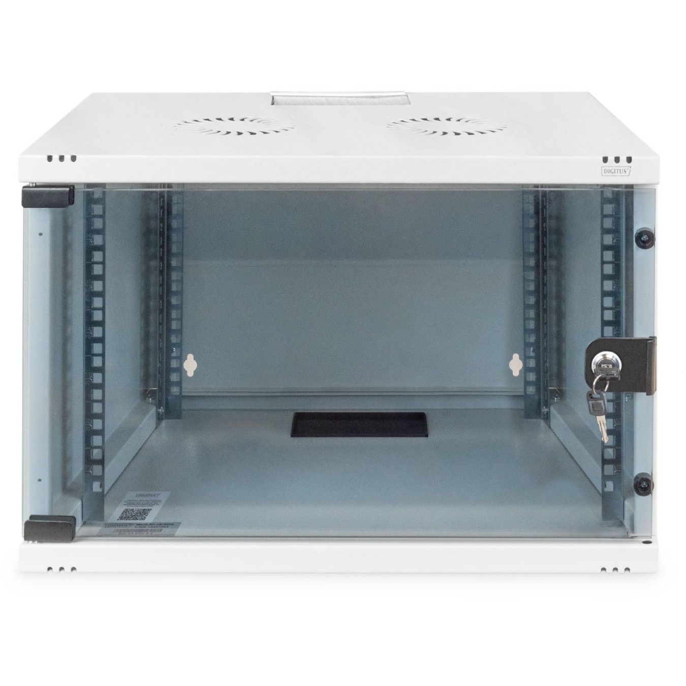 Digitus SOHO Wall-Mount Cabinet 19" 7U 370x540x400mm Glass Door Grey (RAL 7035) Unassembled — Buy in Cyprus with Fast Delivery