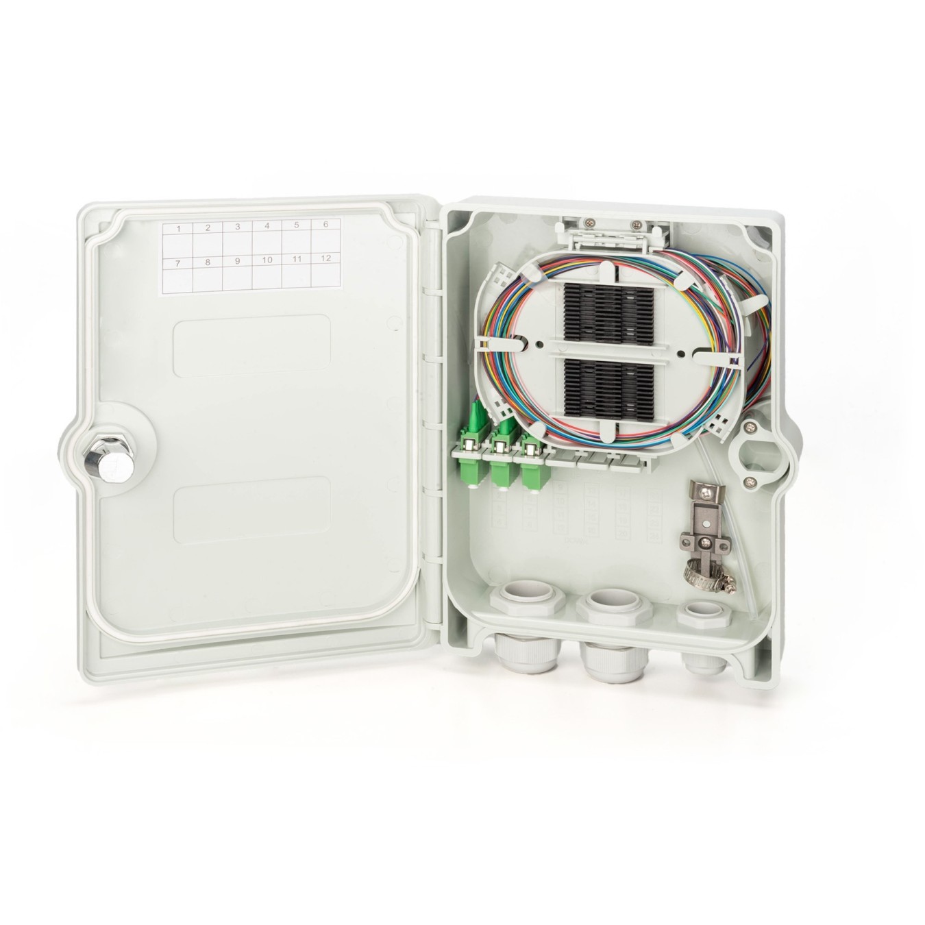 DIGITUS FTTH Box OS2 12 Fibers LC APC - Characteristics (12 LC APC ports, rugged enclosure) — Buy in Cyprus with Fast Delivery