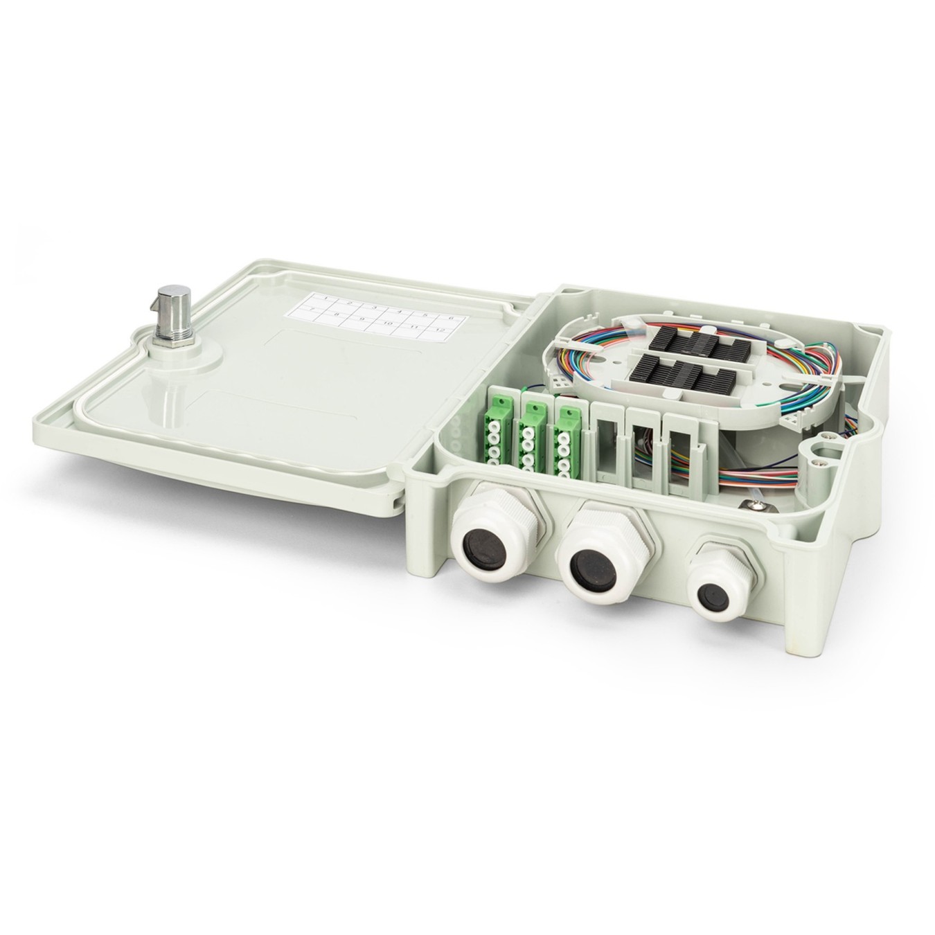 DIGITUS FTTH Box OS2 12 Fibers LC APC - Characteristics (12 LC APC ports, rugged enclosure) — Buy in Cyprus with Fast Delivery