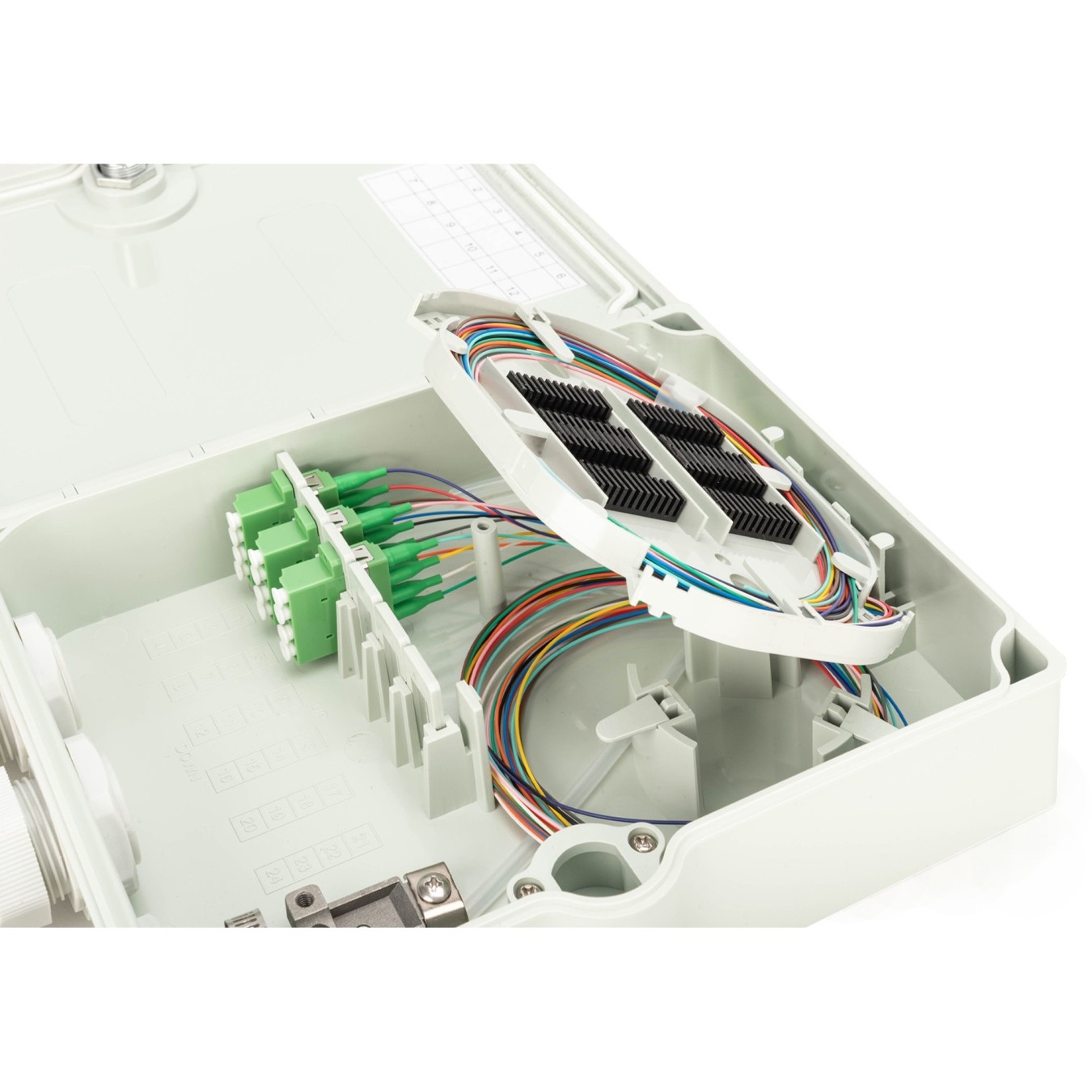 DIGITUS FTTH Box OS2 12 Fibers LC APC - Characteristics (12 LC APC ports, rugged enclosure) — Buy in Cyprus with Fast Delivery