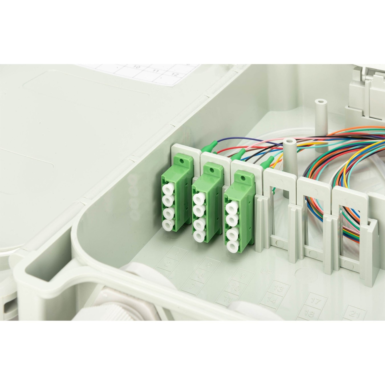 DIGITUS FTTH Box OS2 12 Fibers LC APC - Characteristics (12 LC APC ports, rugged enclosure) — Buy in Cyprus with Fast Delivery