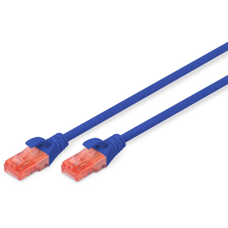 Buy DIGITUS Patch Cable Cat6 U/UTP 2xRJ45 5 m - Blue, with latch protection in Cyprus, Nicosia, Limassol, Larnaka, Pafos