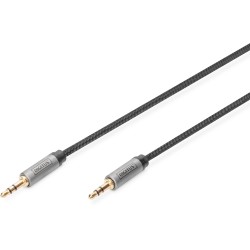 Buy DIGITUS 3.5mm Audio Cable - 1.8 m - Black, Nylon Jacket, Gold-Plated in Cyprus, Nicosia, Limassol, Larnaka, Pafos