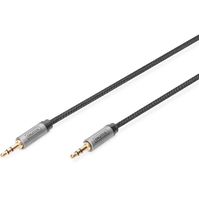 Buy DIGITUS 3.5mm Audio Cable - 1.8 m - Black, Nylon Jacket, Gold-Plated in Cyprus, Nicosia, Limassol, Larnaka, Pafos