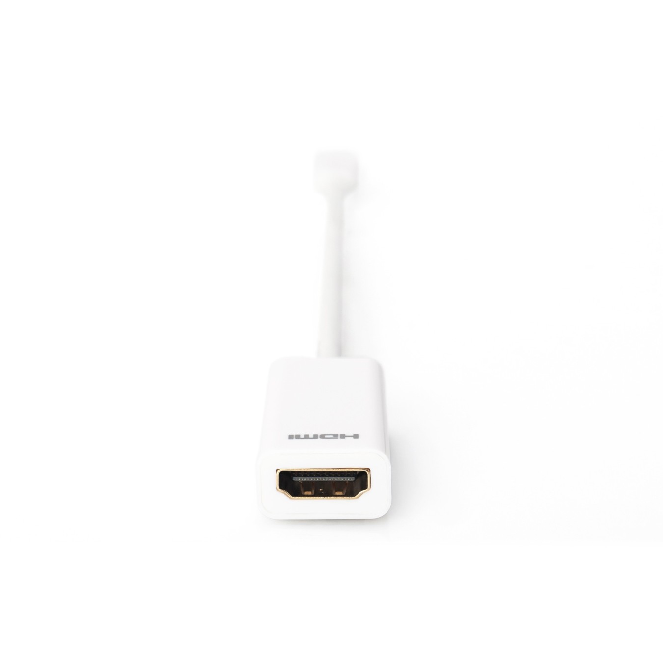 DIGITUS DisplayPortKabel miniDP to HDMI-A Adapter Cable 0.15 m - White, Gold-plated, 1080p, DP 1.1a