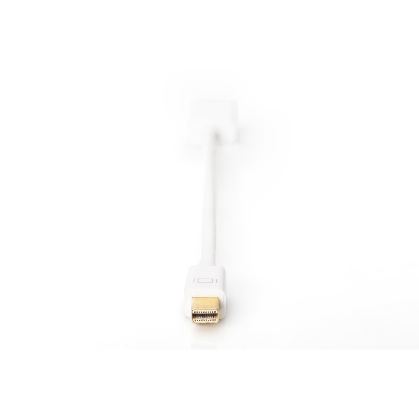 DIGITUS DisplayPortKabel miniDP to HDMI-A Adapter Cable 0.15 m - White, Gold-plated, 1080p, DP 1.1a