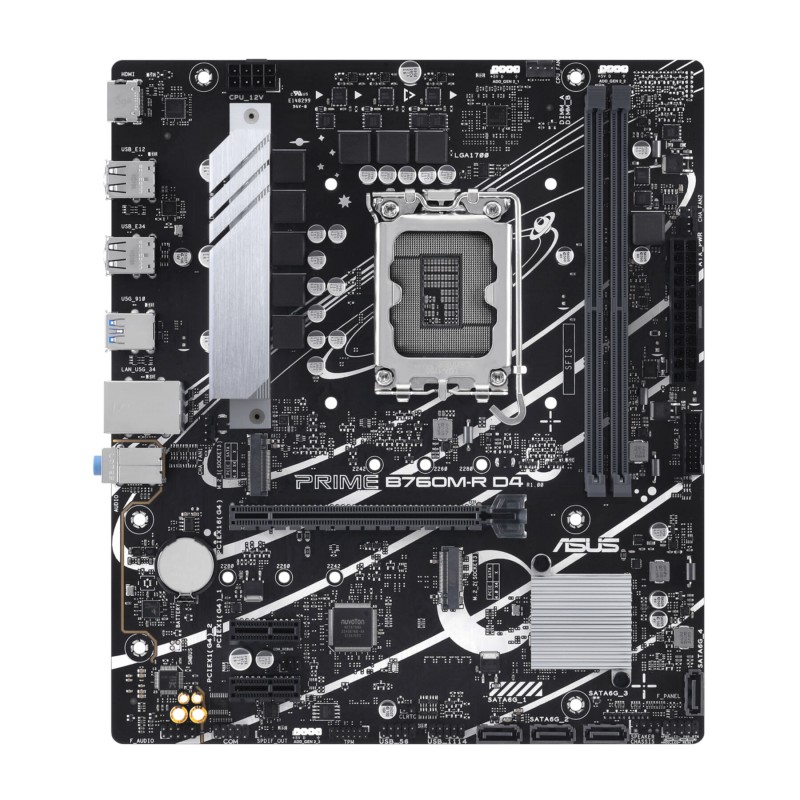 Buy ASUS Prime B760M-R D4 - LGA1700 Micro-ATX Motherboard - Intel B760, DDR4, Up... in Cyprus, Nicosia, Limassol, Larnaka, Pafos