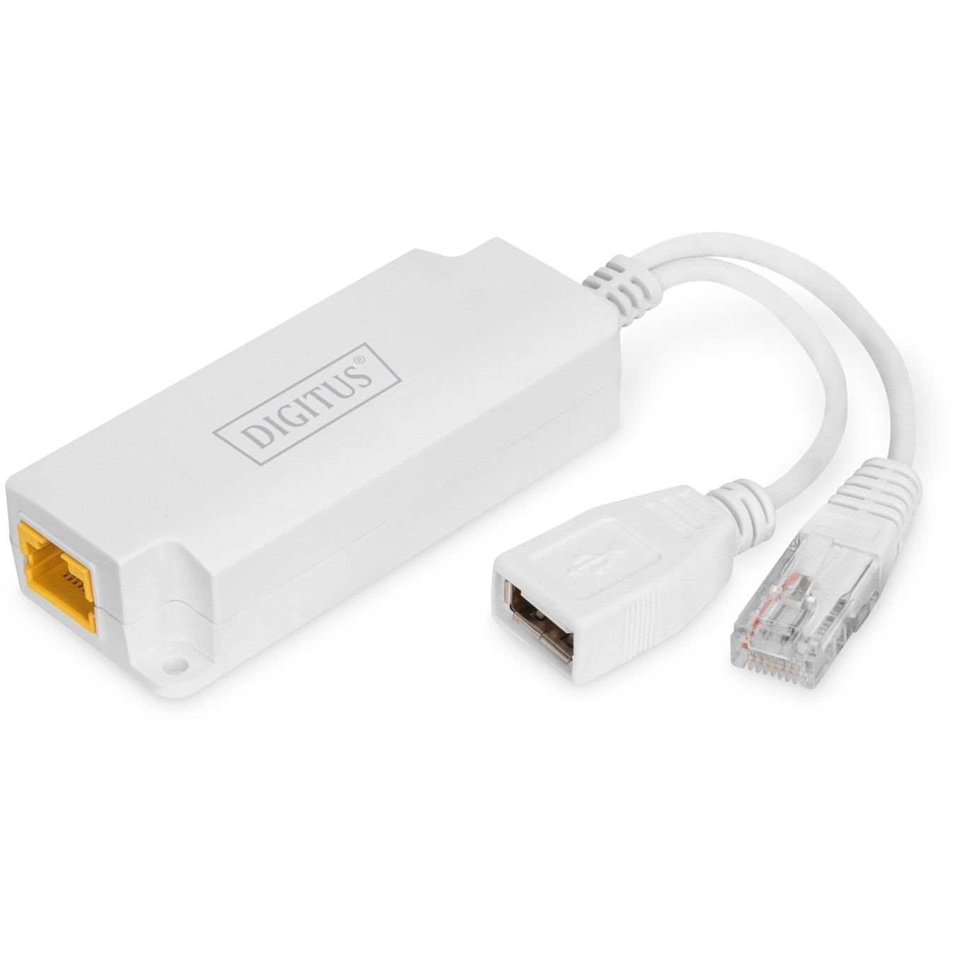 DIGITUS USB-A 5V PoE Splitter - White, 0.124 m cable, IP40, 0-40 °C — Buy in Cyprus with Fast Delivery