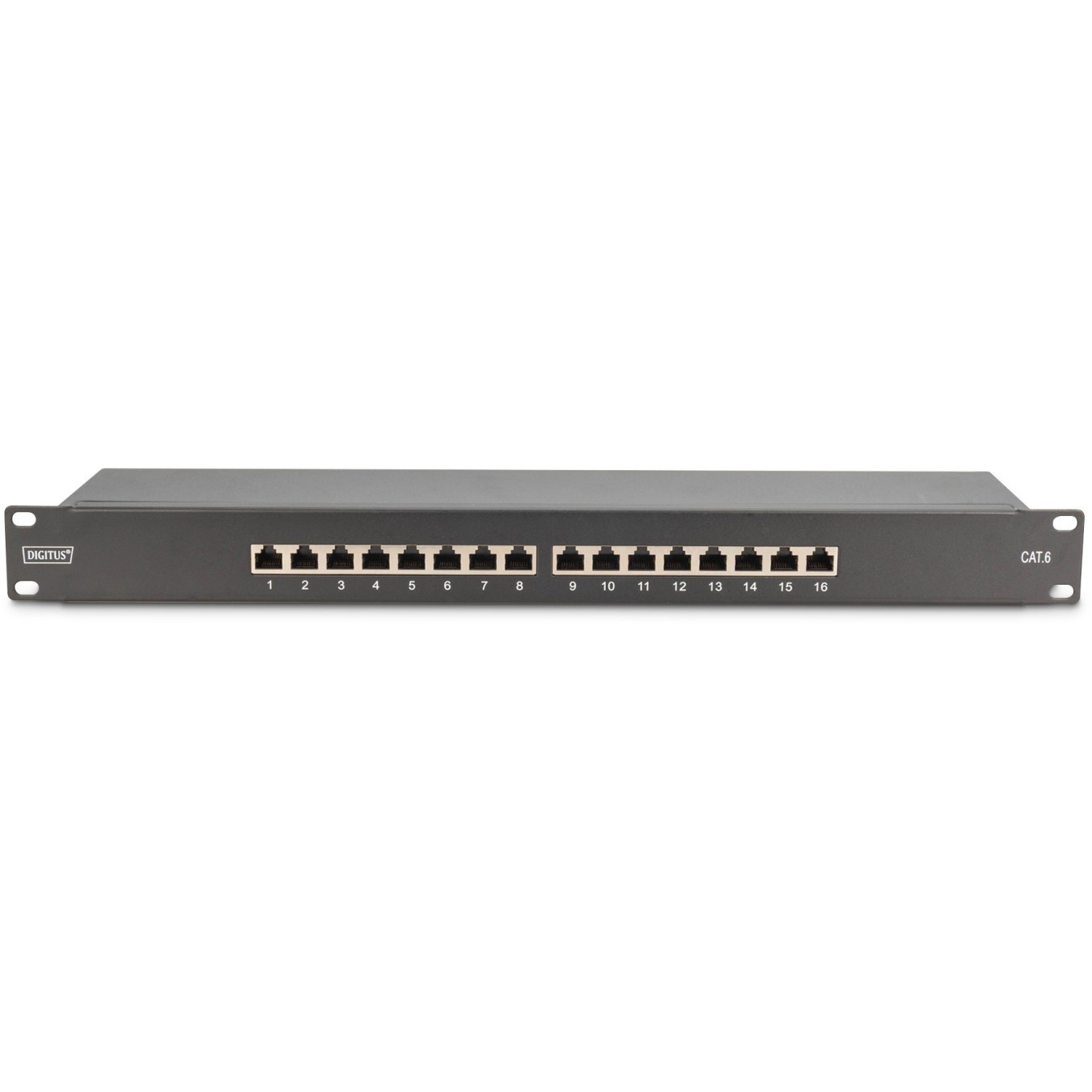DIGITUS Patchpanel 1U 16-Port Cat6 Shielded - Black — Buy in Cyprus with Fast Delivery