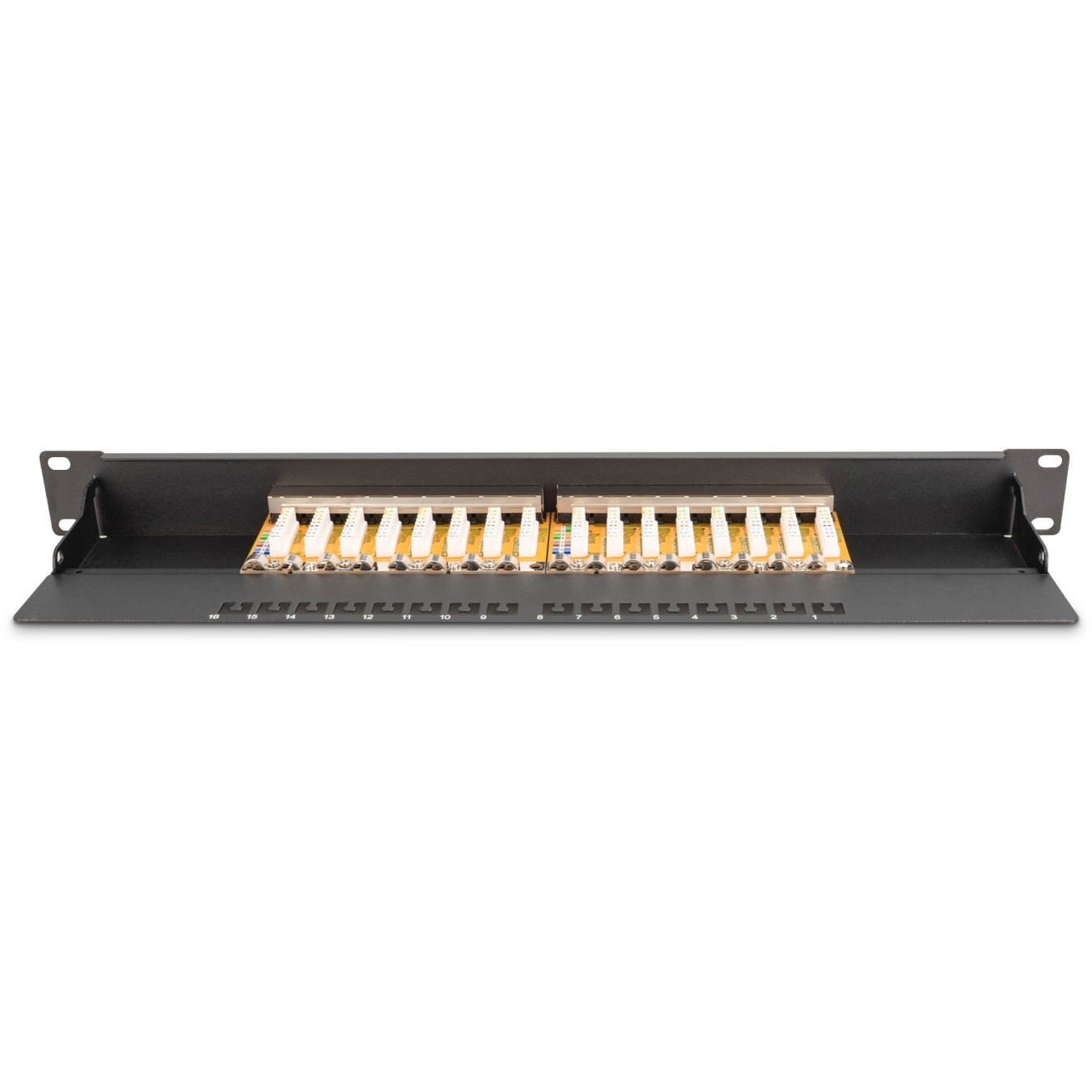 DIGITUS Patchpanel 1U 16-Port Cat6 Shielded - Black — Buy in Cyprus with Fast Delivery