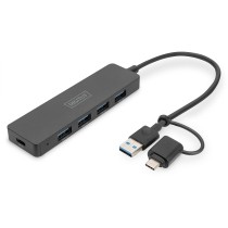 DIGITUS USB 3.0 Hub 4-Port Slim - USB-C Cable Included 0.2m — Buy in Cyprus with Fast Delivery