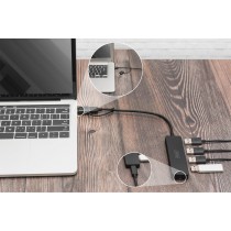 DIGITUS USB 3.0 Hub 4-Port Slim - USB-C Cable Included 0.2m — Buy in Cyprus with Fast Delivery
