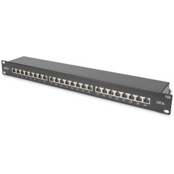 Buy DIGITUS Patchpanel 1HE 24-Port Cat6a Shielded Black - 1U Rack-Mount RJ-45 Pa... in Cyprus, Nicosia, Limassol, Larnaka, Pafos