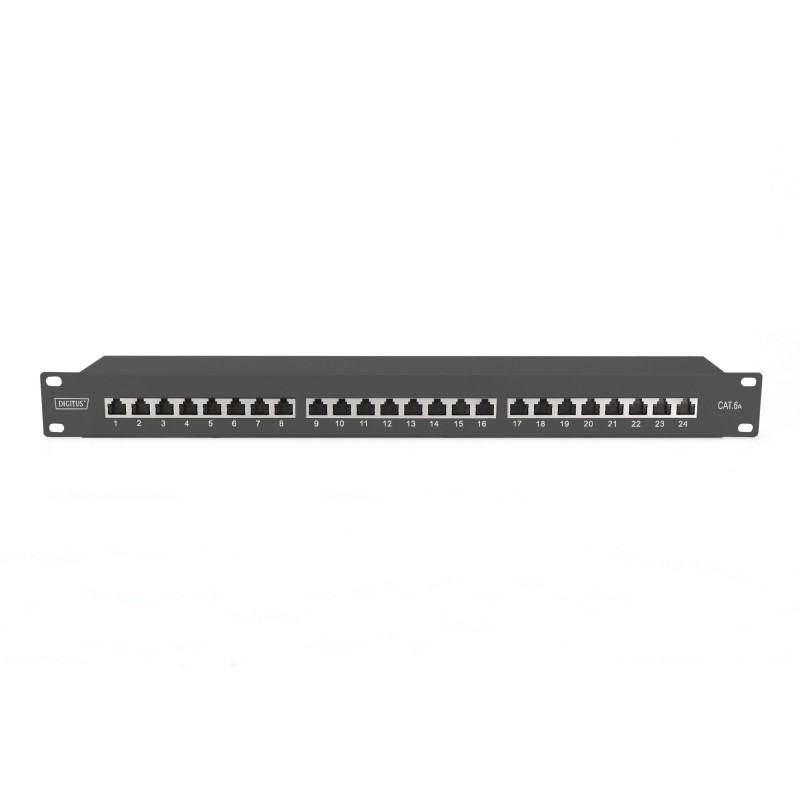 Buy DIGITUS Patchpanel 1HE 24-Port Cat6a Shielded Black - 1U Rack-Mount RJ-45 Pa... in Cyprus, Nicosia, Limassol, Larnaka, Pafos