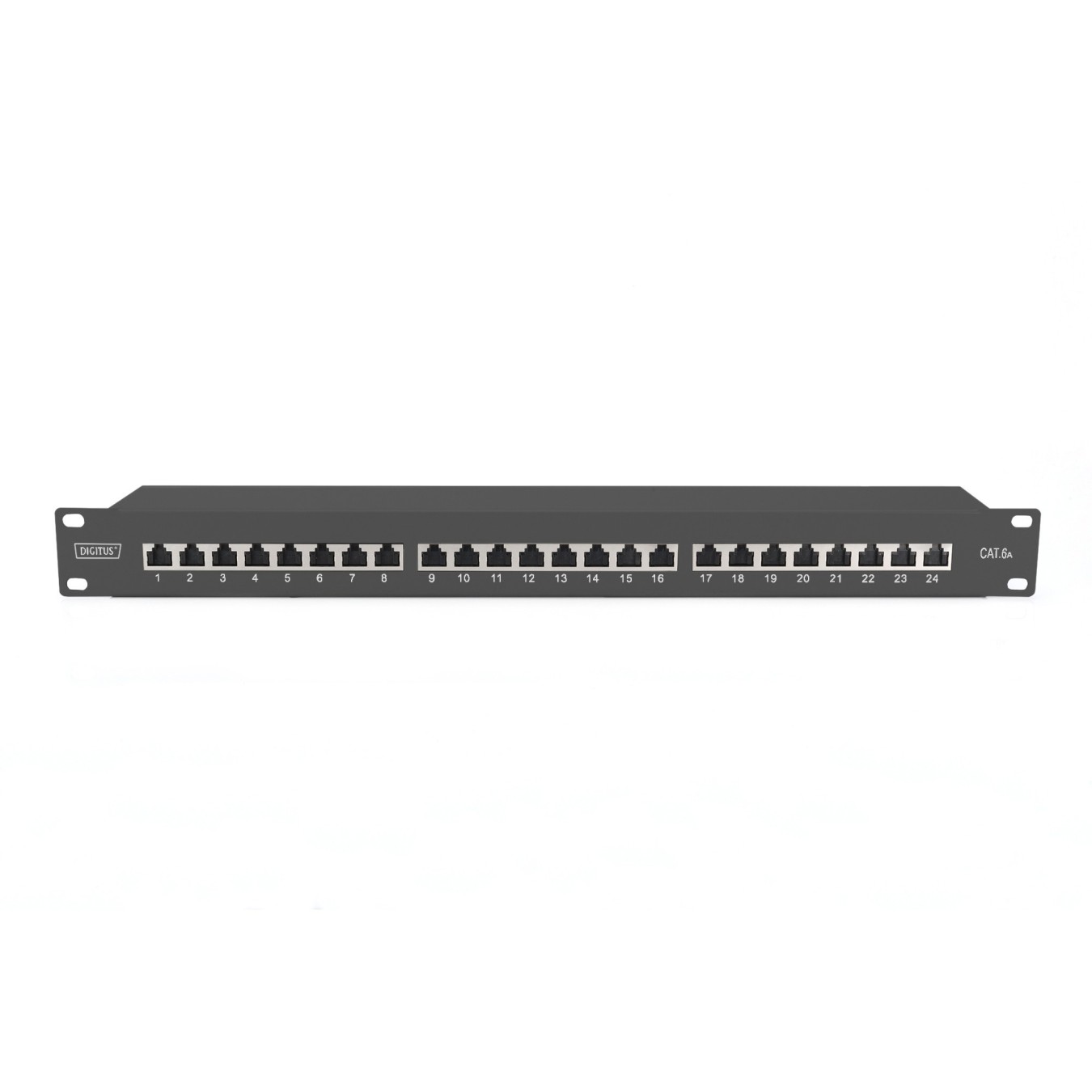DIGITUS Patchpanel 1HE 24-Port Cat6a Shielded Black - 1U Rack-Mount RJ-45 Patch Panel — Buy in Cyprus with Fast Delivery