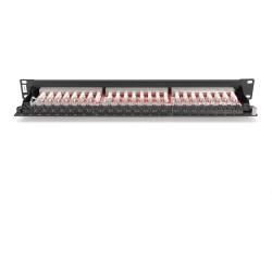 Buy DIGITUS Patchpanel 1HE 24-Port Cat6a Shielded Black - 1U Rack-Mount RJ-45 Pa... in Cyprus, Nicosia, Limassol, Larnaka, Pafos