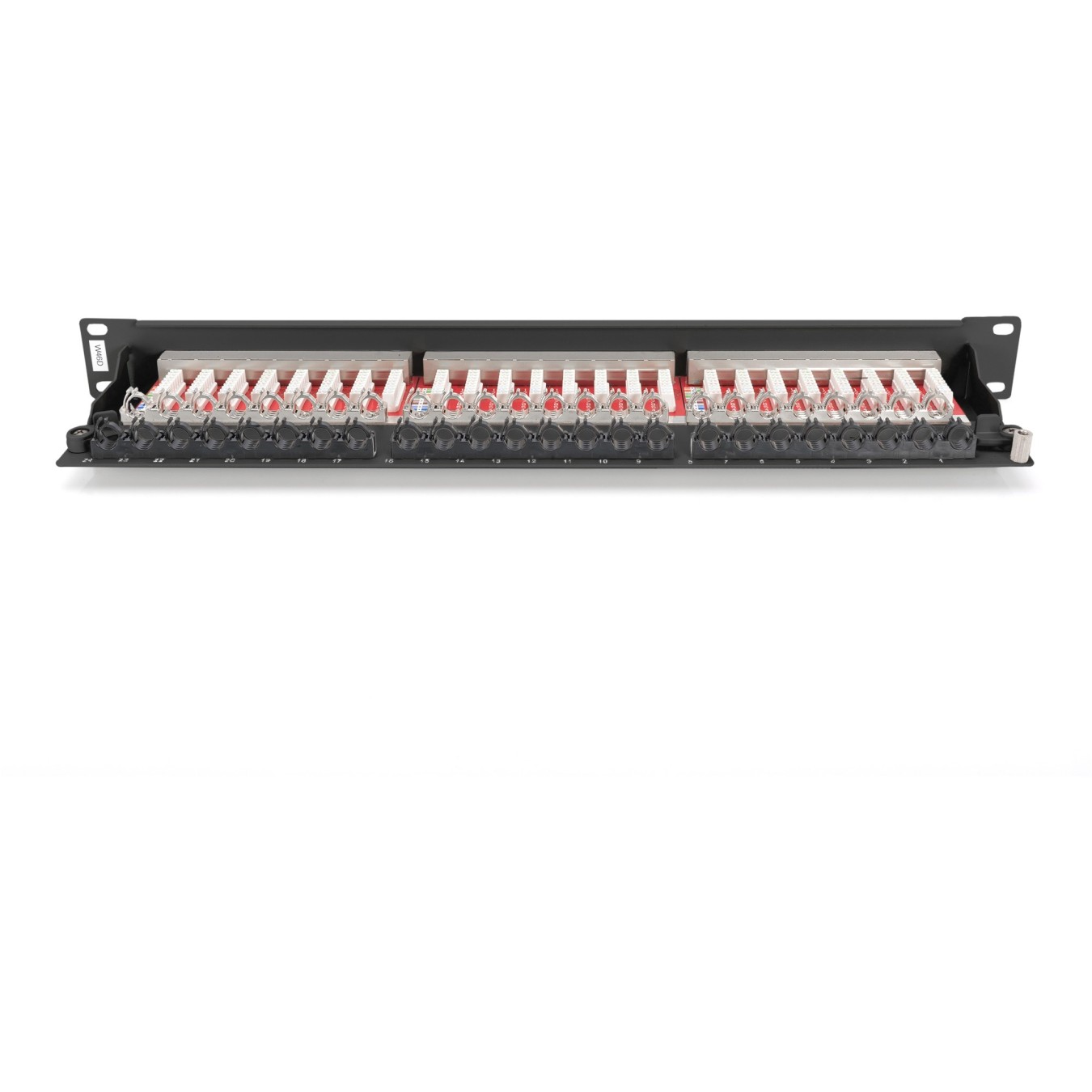 DIGITUS Patchpanel 1HE 24-Port Cat6a Shielded Black - 1U Rack-Mount RJ-45 Patch Panel — Buy in Cyprus with Fast Delivery