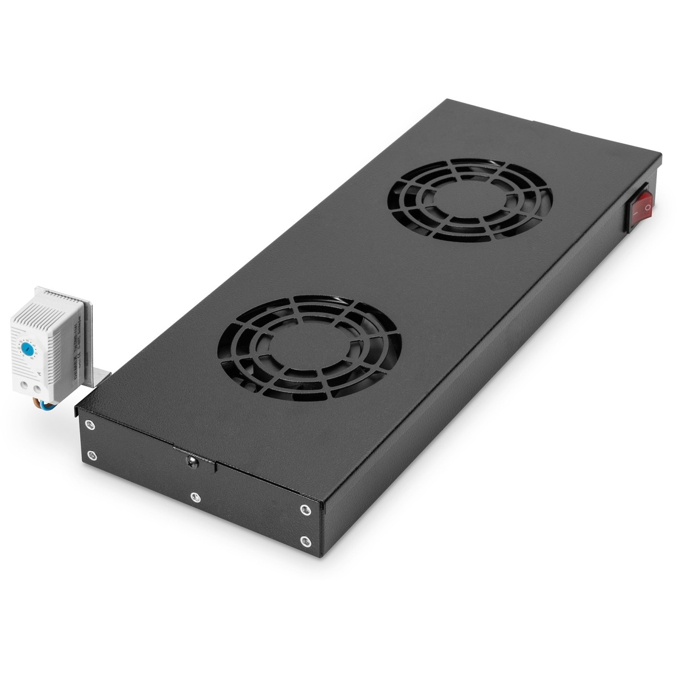 DIGITUS 2-Fan Insertion Ventilation Unit - 19'' Rack - Black — Buy in Cyprus with Fast Delivery