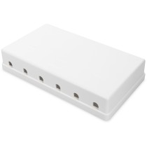 DIGITUS Keystone Jack 6-Port Housing - White Surface-Mount Box — Buy in Cyprus with Fast Delivery