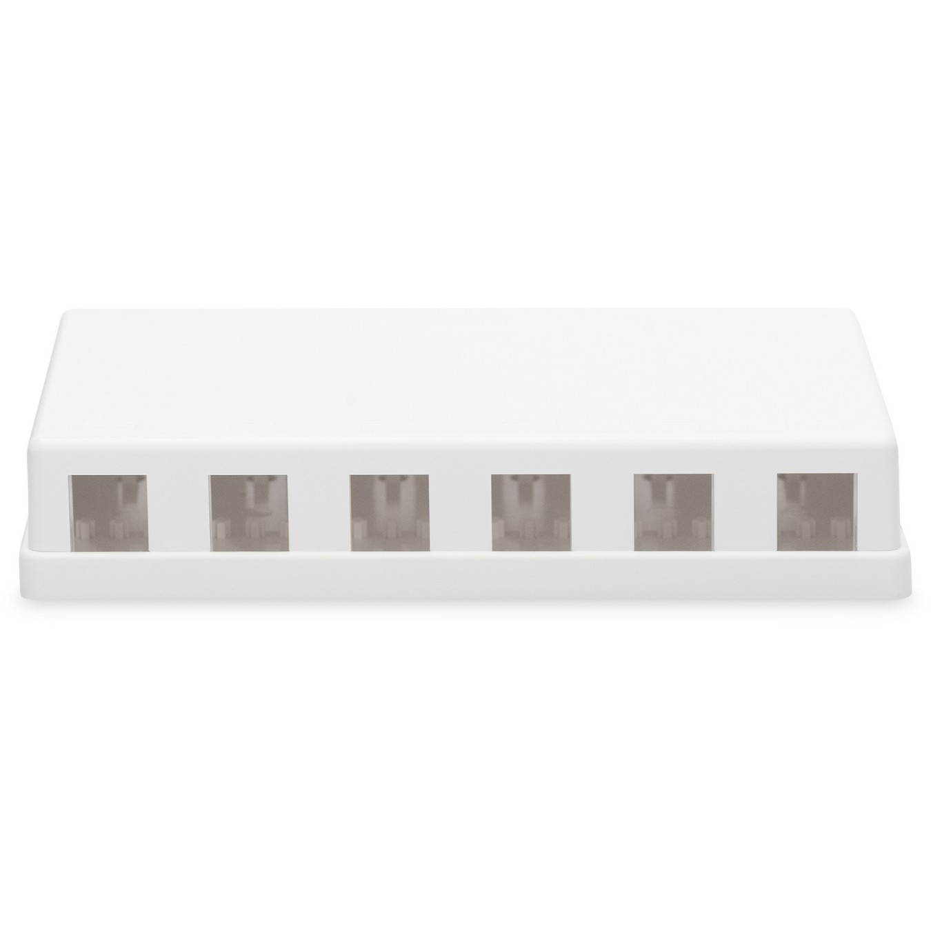 DIGITUS Keystone Jack 6-Port Housing - White Surface-Mount Box — Buy in Cyprus with Fast Delivery